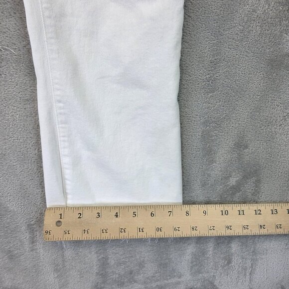 GAP Jeans Womens 4P 27 Optic White Kick Fit High Rise Raw Hem Cropped Petite - Picture 7 of 13